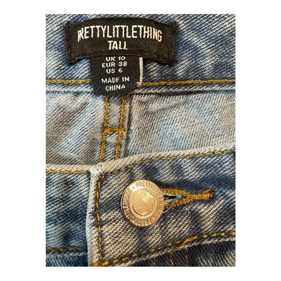 Pretty Little Thing Womens Blue Denim Mom Jeans Size 6 29/30 - Picture 5 of 5